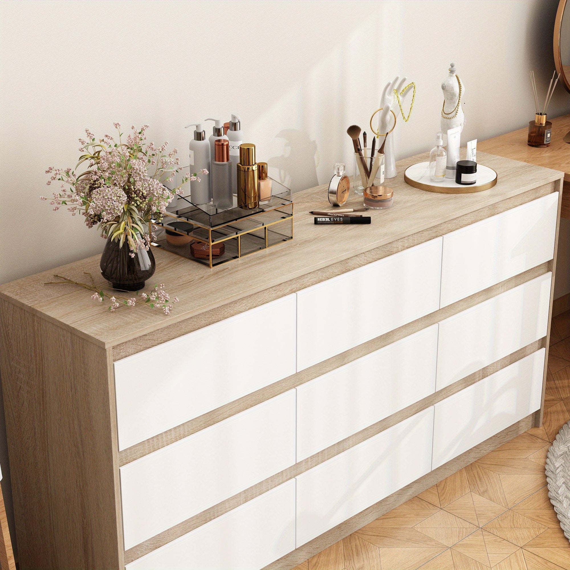 Chest Of Drawers 9 Drawer Dresser Wood Dresser 9 Drawer Chest - Dresser Westberry Furniture