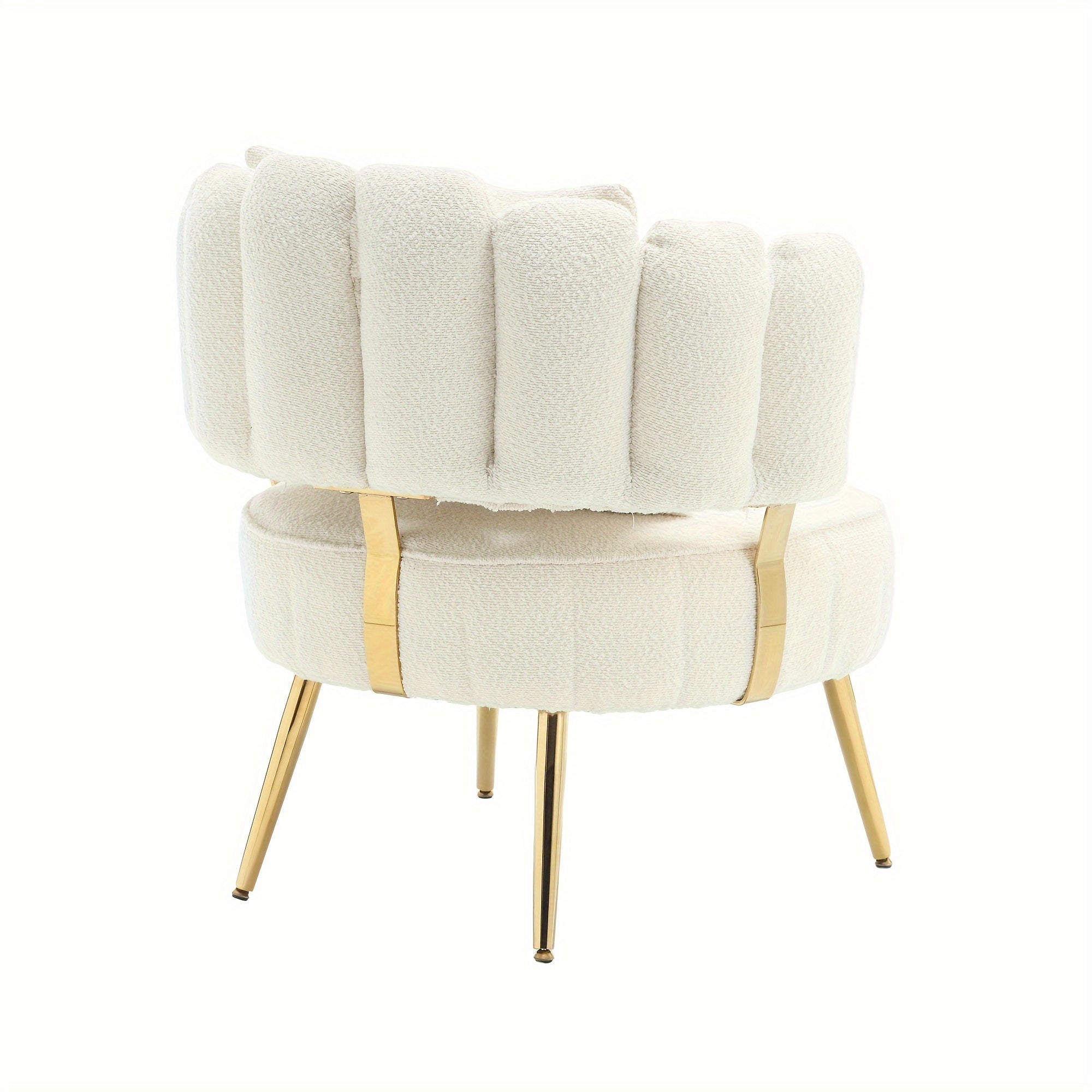 Modern Upholstered Armchair Tufted Chair With Metal Frame, Single Lounge Chair For Living Room Bedroom