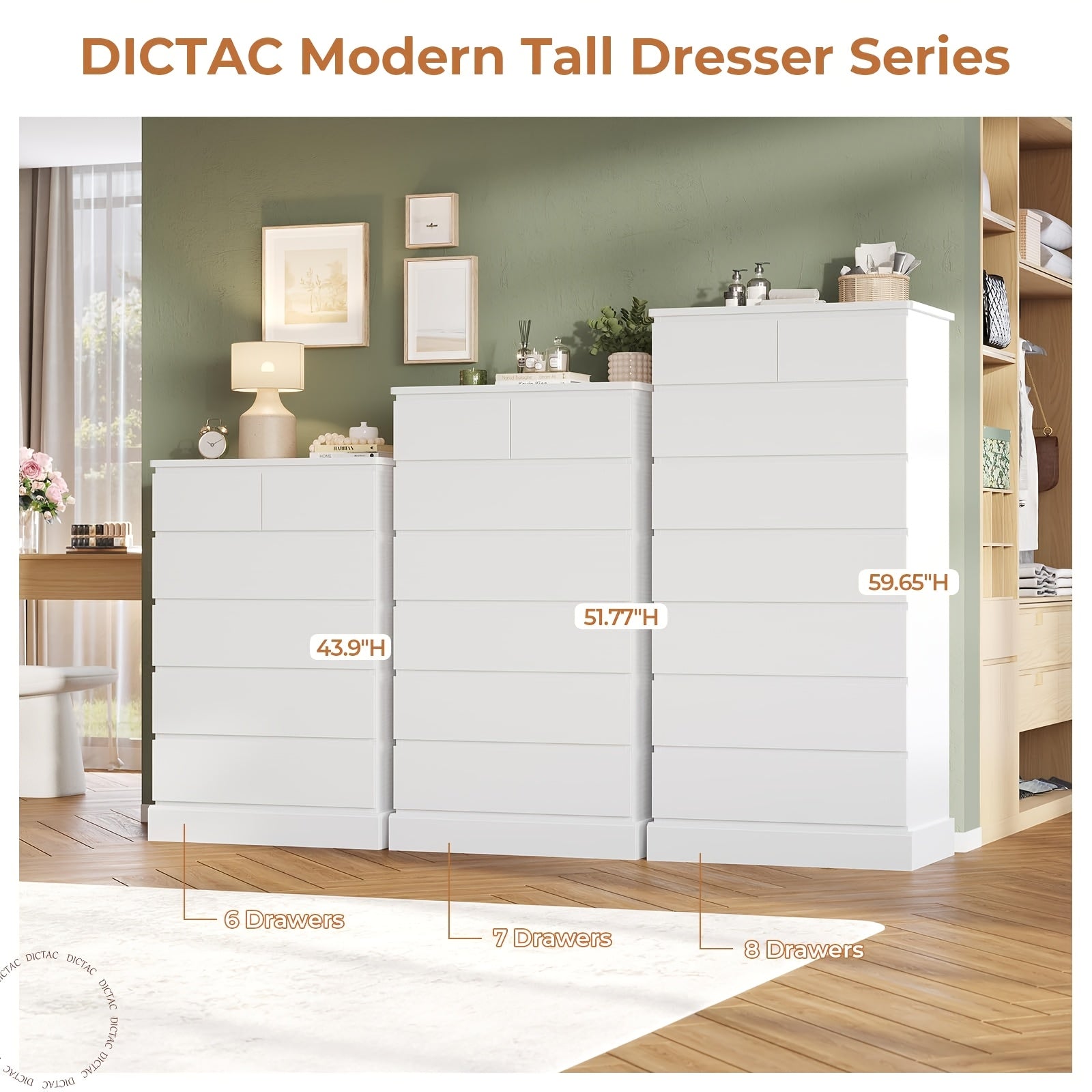 Tall Dresser With 7 Drawers For Bedroom 132cm Tall Dresser And Chest Of Drawers Modern Closet Organizer And Storage
