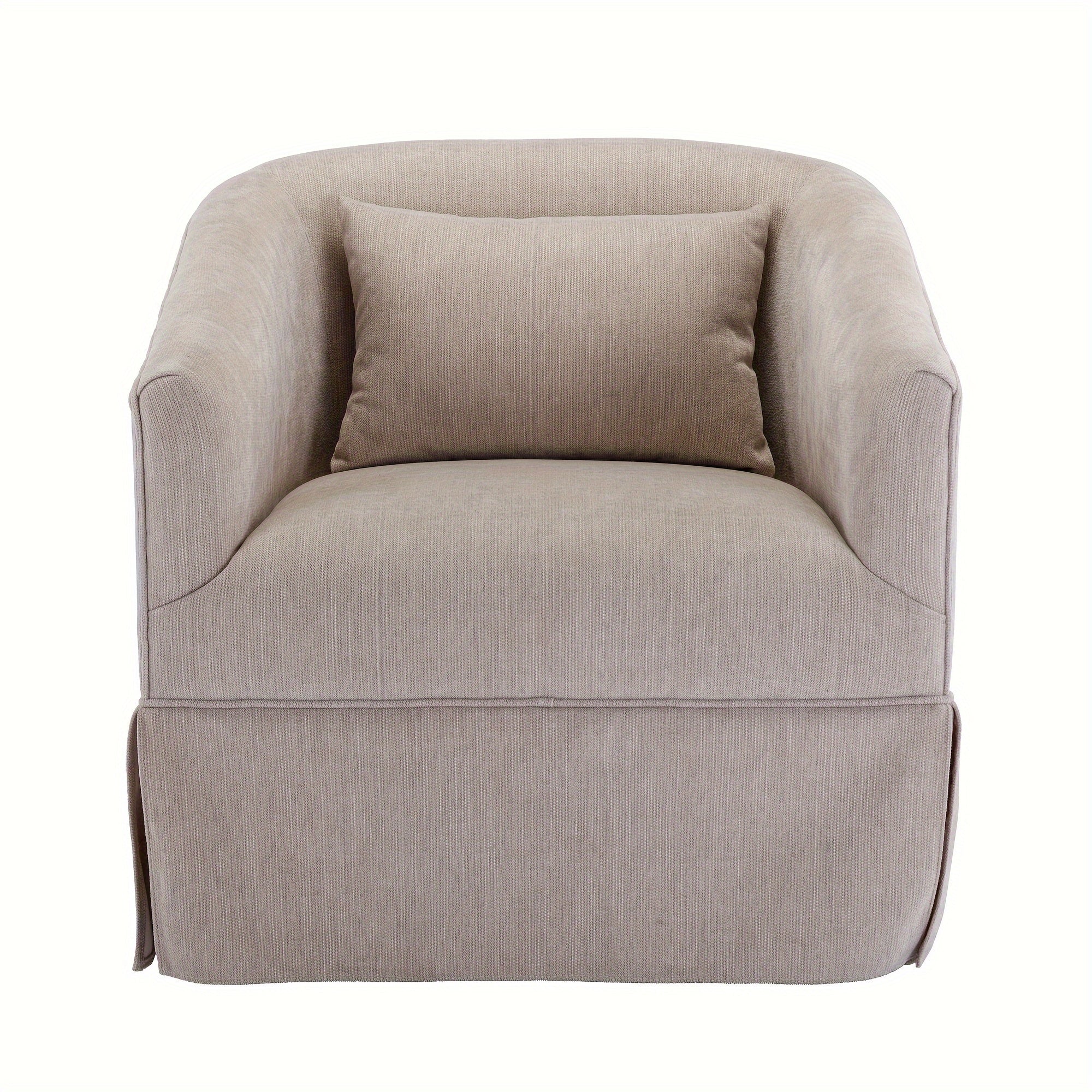 360-degree Swivel Accent Armchair Linen Blend Beige 360-degree Swivel Accent Armchair Linen Blend Beige