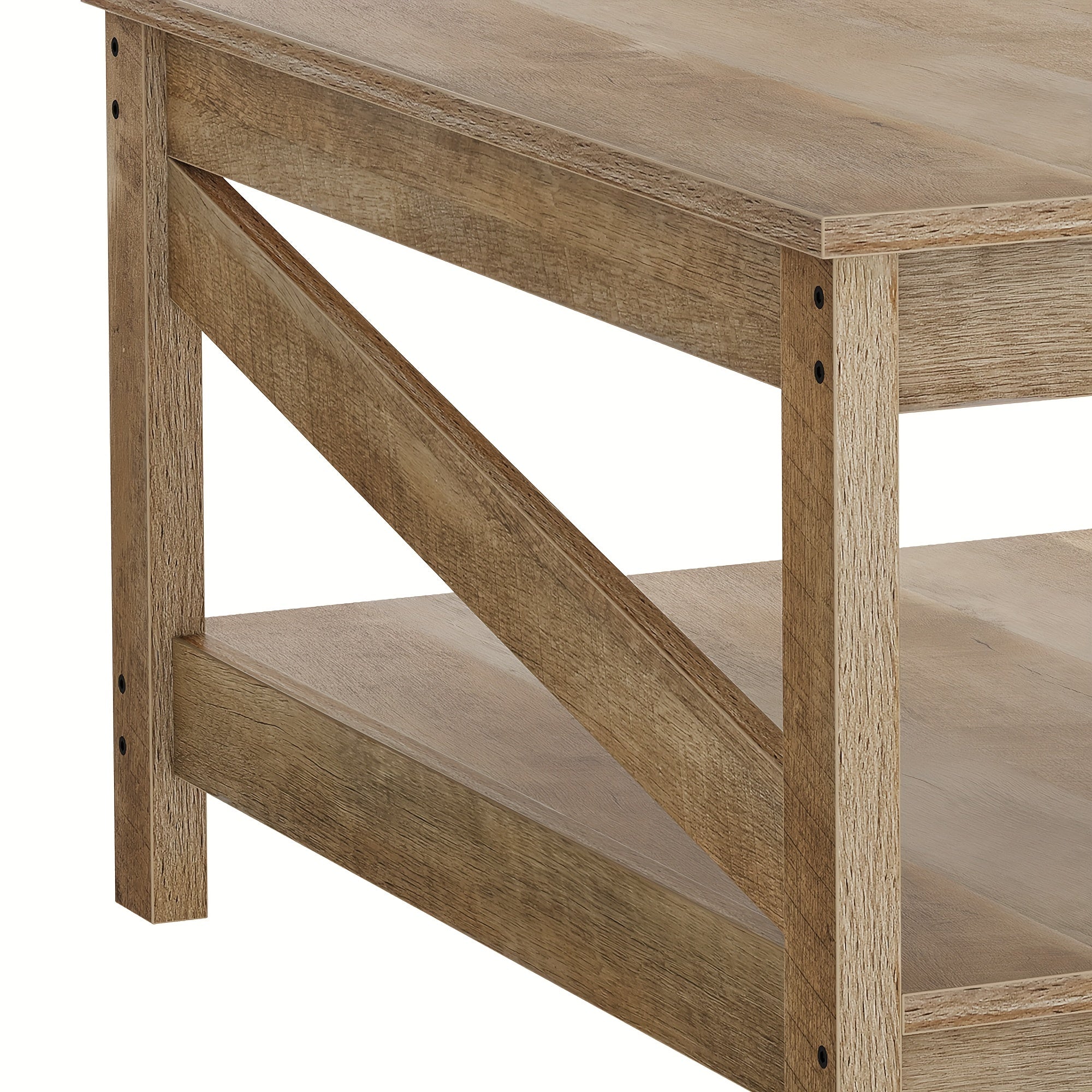 Versatile Oak Coffee Table With Ample Storage For Cozy Living Room