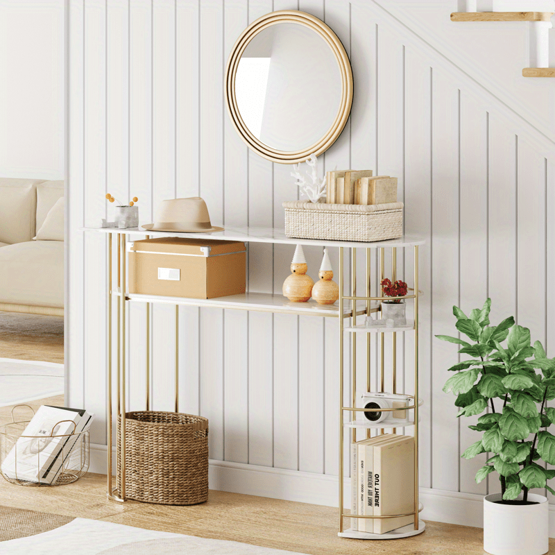 Modern 43.3" Narrow Console Table - Perfect for Entryway, Living Room, or Behind Couch | Sleek Design