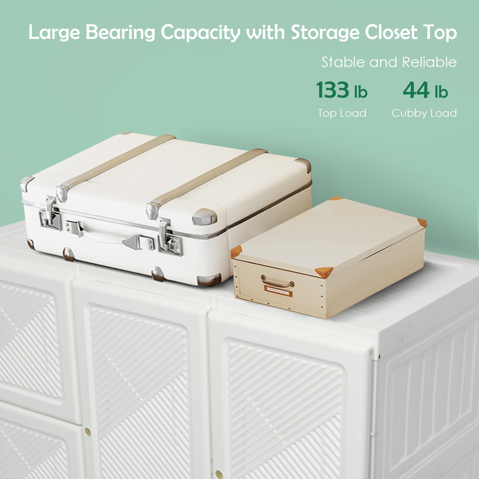 Portable Closet Clothes Foldable Armoire Wardrobe Closet w/ 12 Cubby Storage