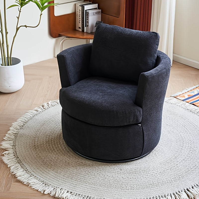 Swivel Barrel Chair, Comfy Round Accent Sofa Chair For Living Room, 360 Degree Swivel Barrel Club Chair, Leisure Arm Chair For Nursery, Hotel, Bedroom, Office, Lounge