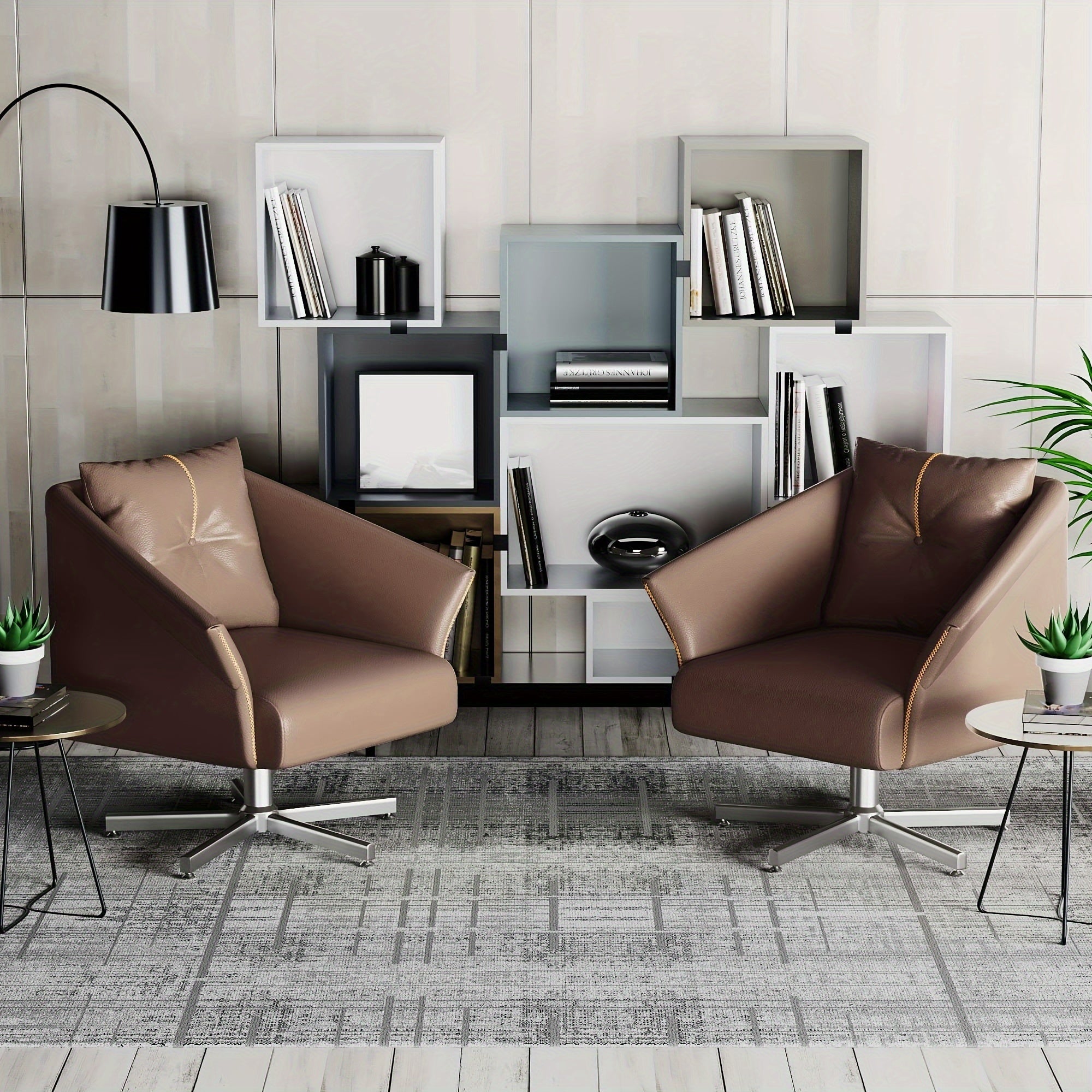 Modern Accent Chair Swivel Accent Chairs For Living Room Upholstered Swivel Chairs Desk Chair Arm Chair With Metal Legs