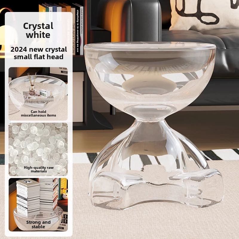 Modern Acrylic Coffee Table - Sleek Transparent Design with Sturdy Base, Multi-Functional Storage, Ideal for Living Room & Bedroom Decor, Contemporary Style