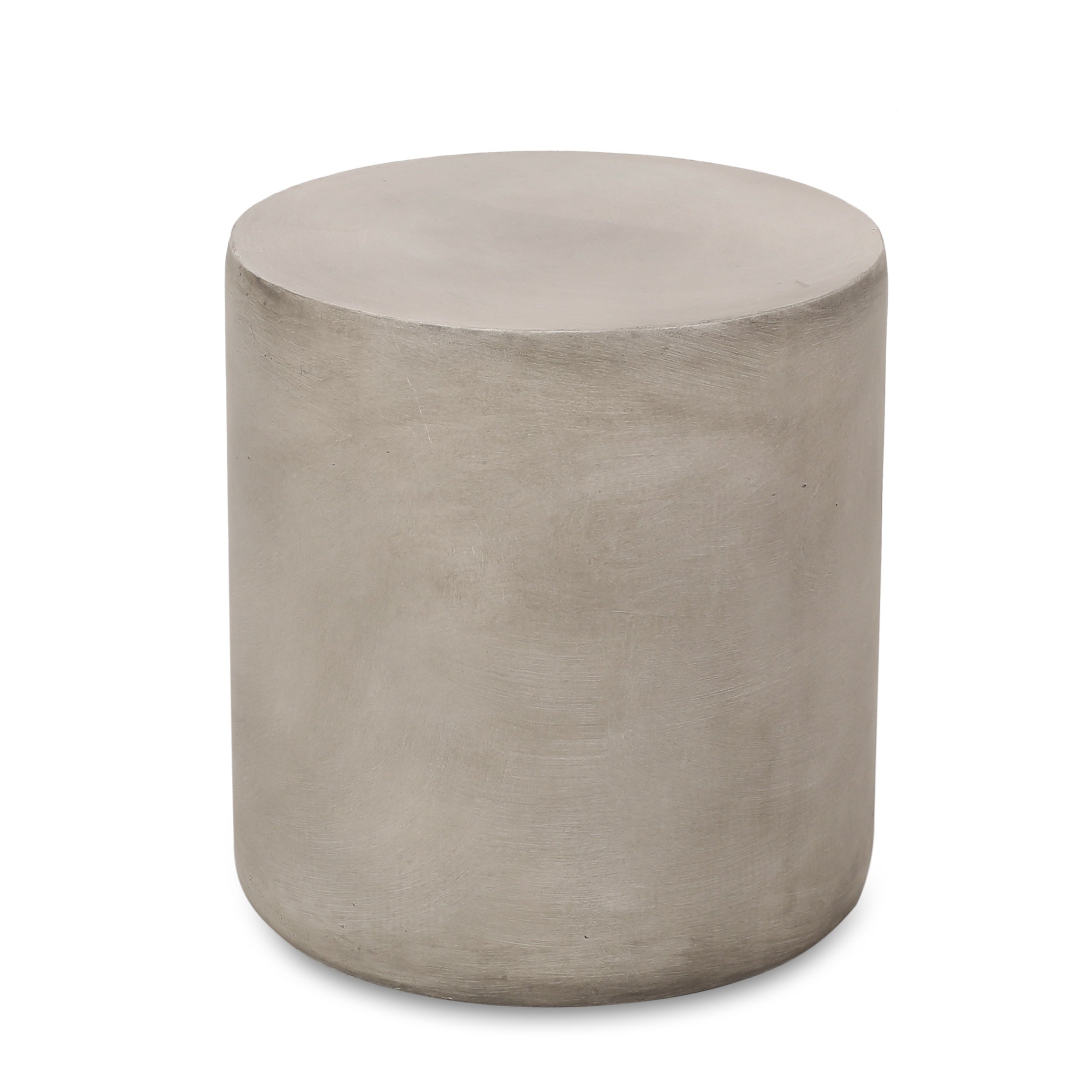 Light Concrete Side Table, Light Gray