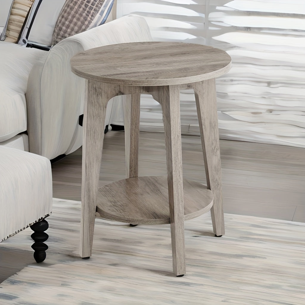 Round End Table Farmhouse End Table Coffee Table Round End Table Small Table End Tables Living Room Corner Table Drink Table, for Office, Bathroom, Hallway, Closet, Kitchen, End Table, Compact, Space-Saving, And Easy to Assem