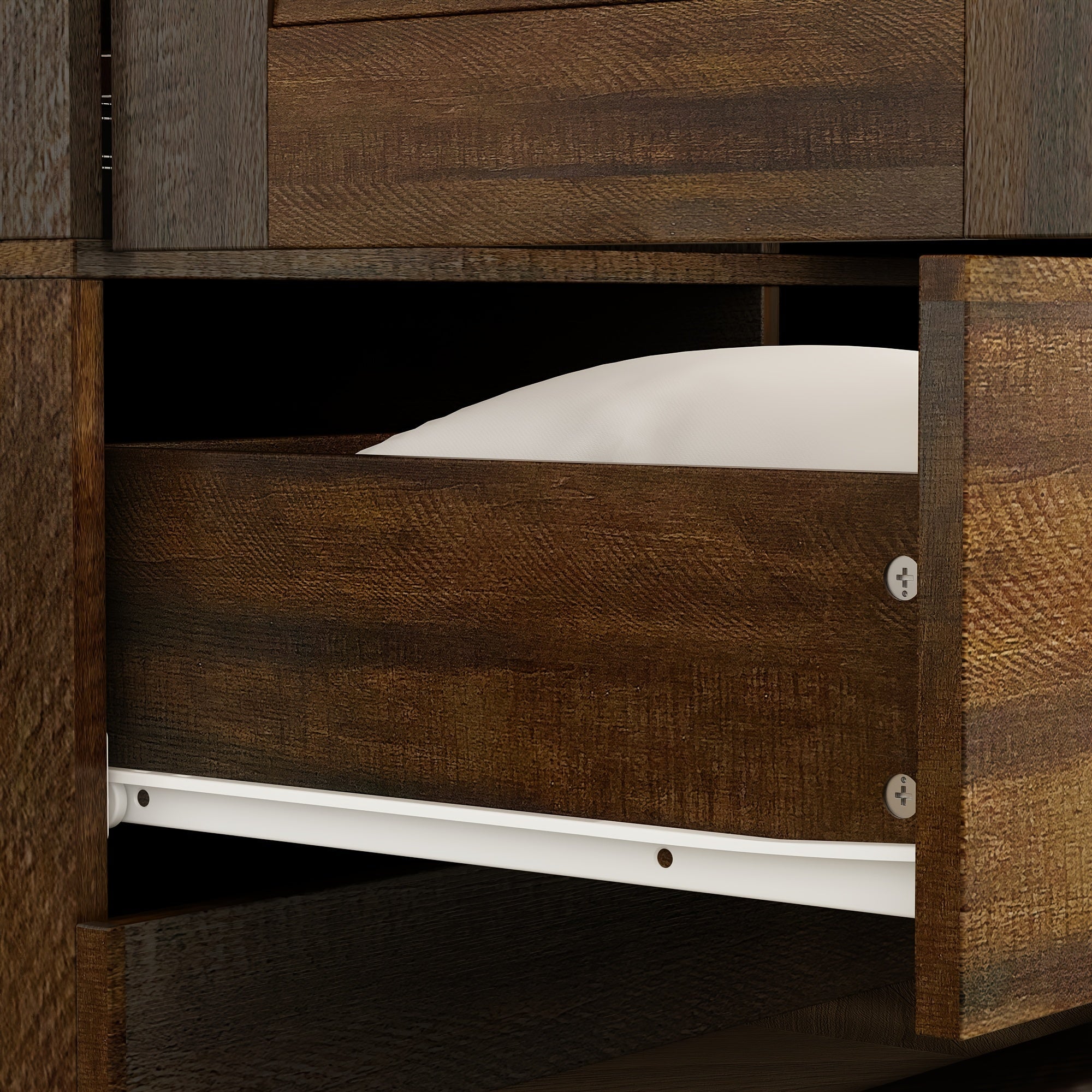 Large Wardrobe Closet With Four Drawers Hanging Rod Area 5 Folding Storage Areas Reasonable Space Allocation Modern