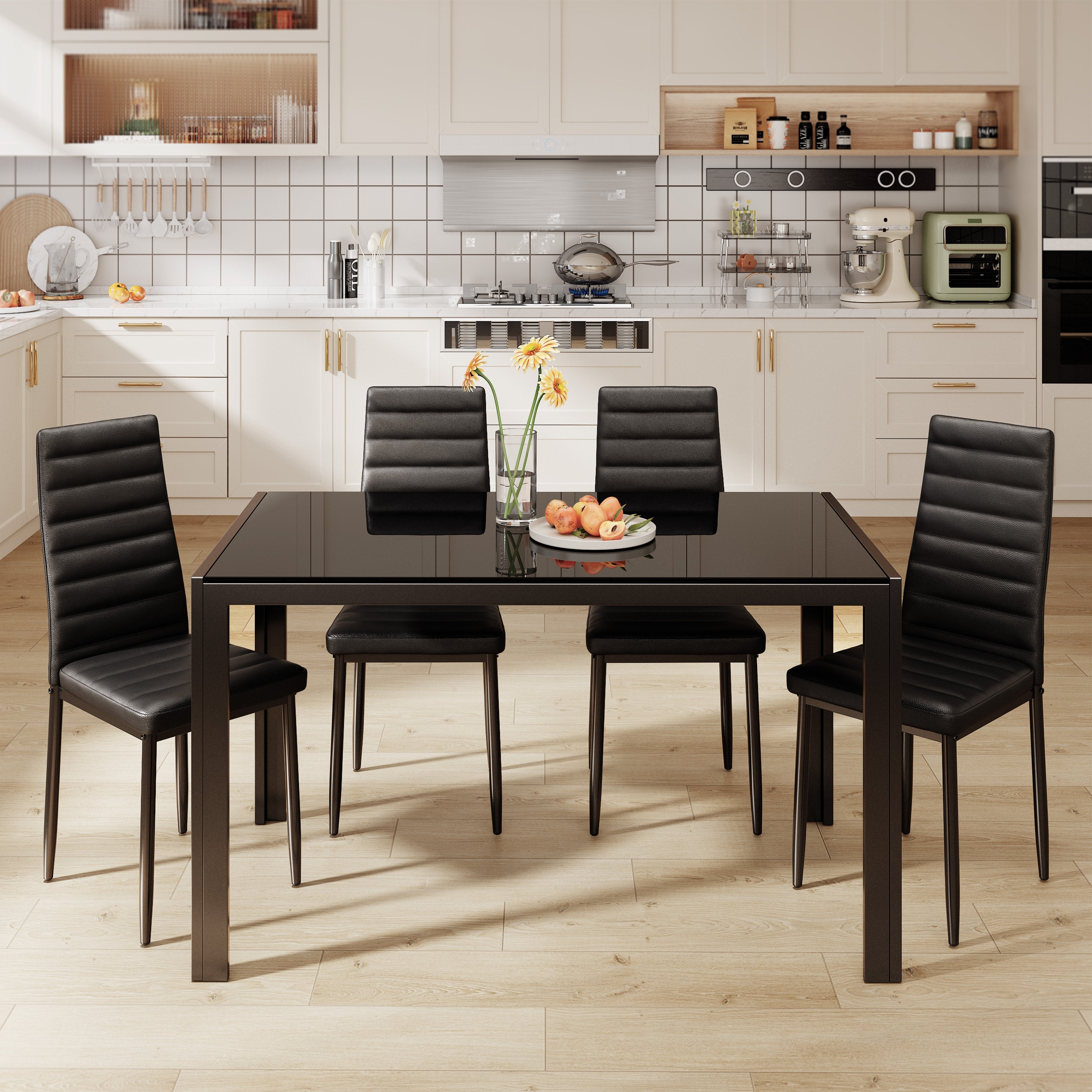 '-B Four-person Dining Table and Chair Set