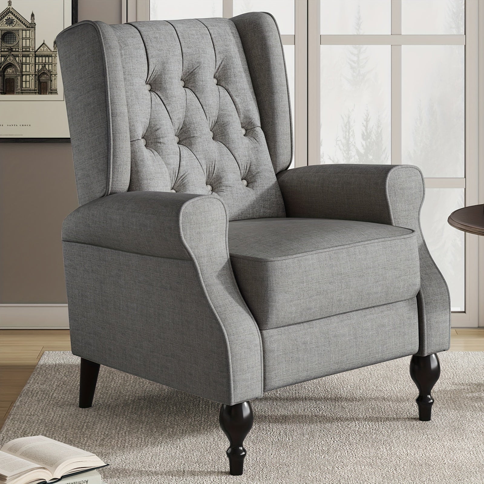 Recliner Chair for Elevated Living Rooms, Featuring High Back Push Back Design