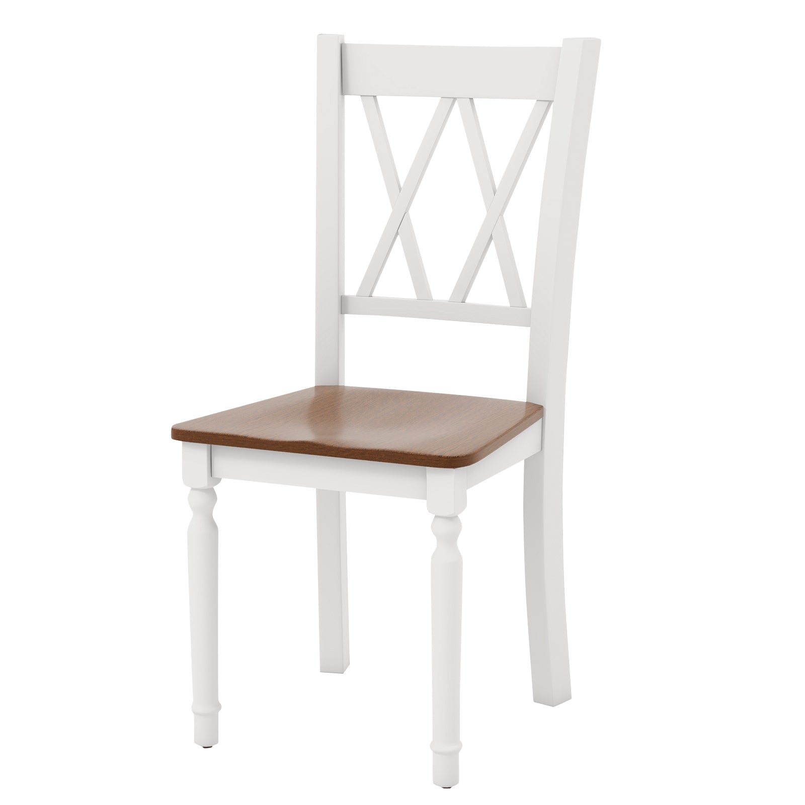 Set of 4 Farmhouse Dining Chairs - Natural Rubber & Acacia Wood, Ergonomic Comfort, Sturdy for Up to 360 lbs - Perfect for Kitchen & Dining Room