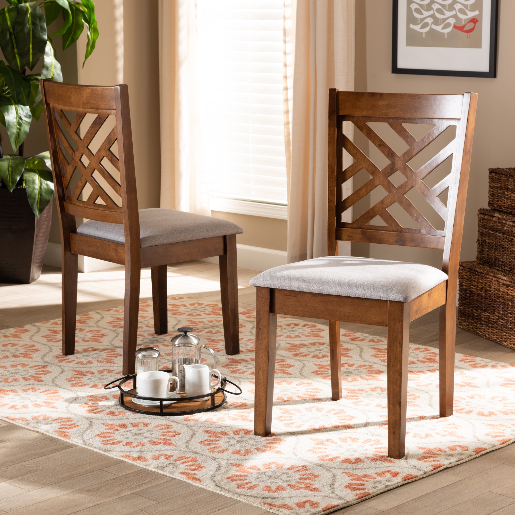 Caron Wood 2-Piece Dining Chair Set