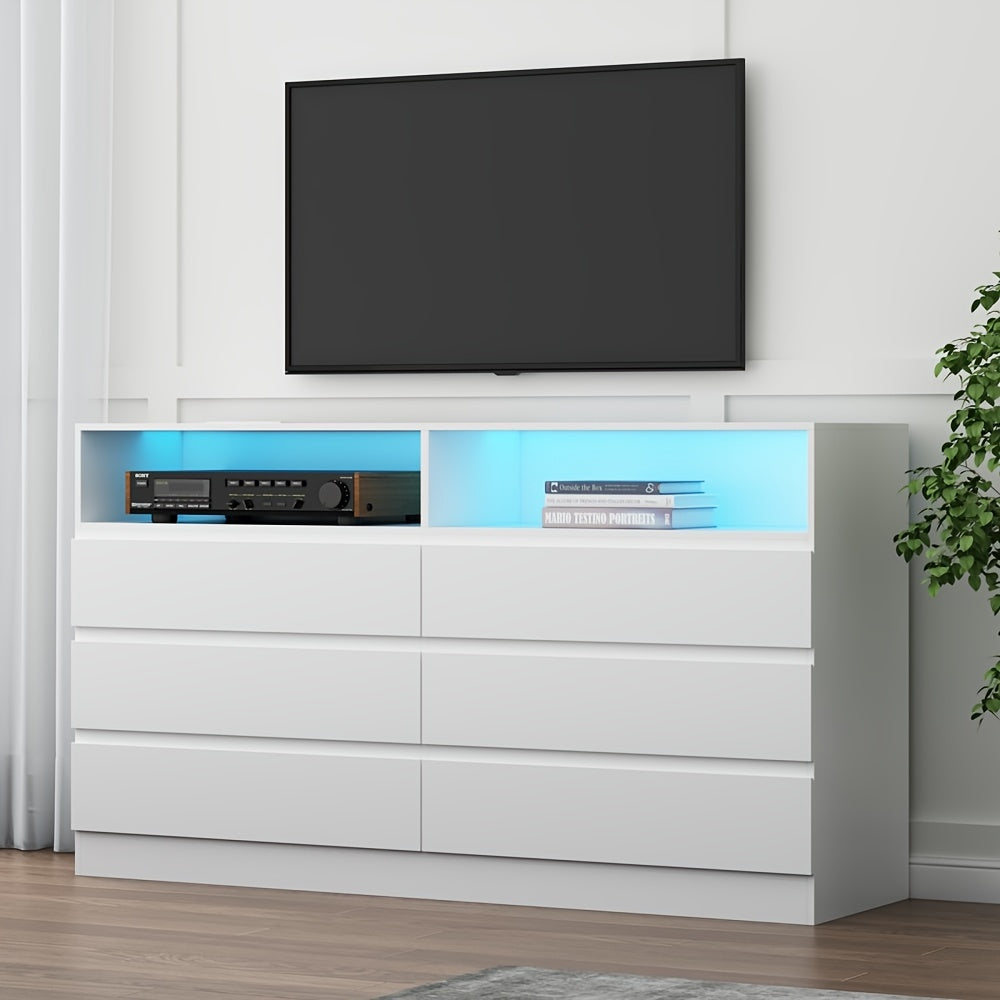 6 Drawer Dresser with for Bedroom Accent Chests of Drawers - Dresser Westberry Furniture