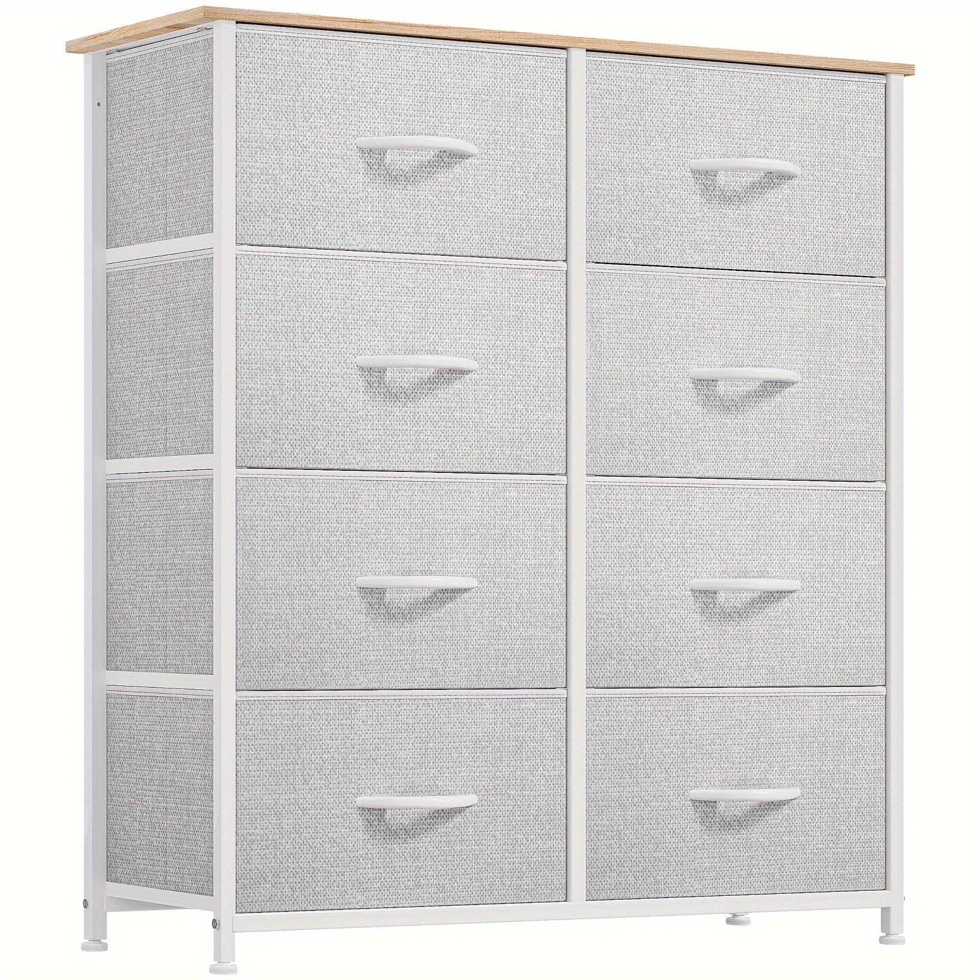 Fabric Dresser for Bedroom Tall Storage Dresser with 8 Drawers Black Dresser & Chest of Drawers Storage Drawer