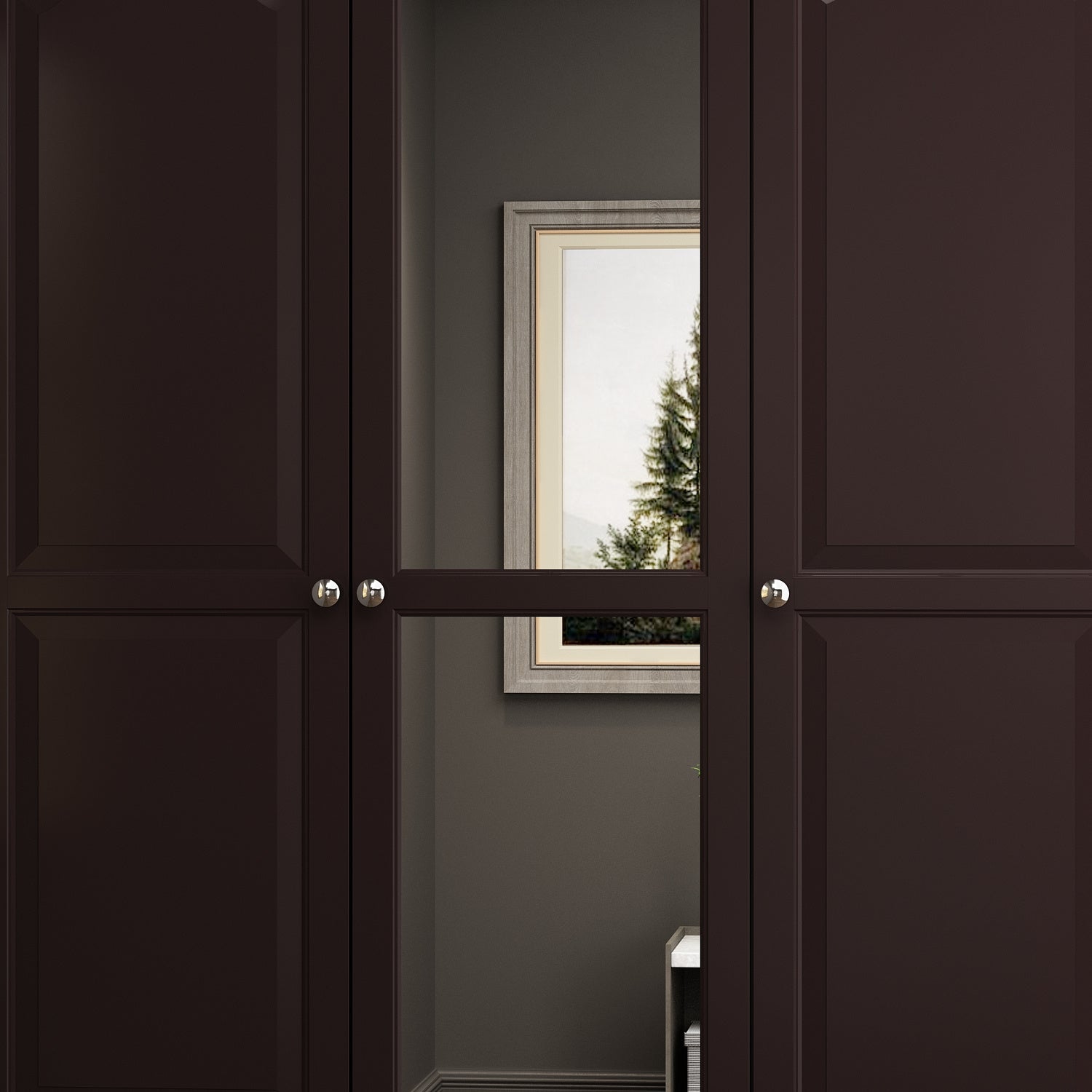 3-Door 5-Drawer Wardrobe with Mirror and Hanging Rod Modern Armoire Closet for Bedroom - Wardrobe & Armoire’s Westberry