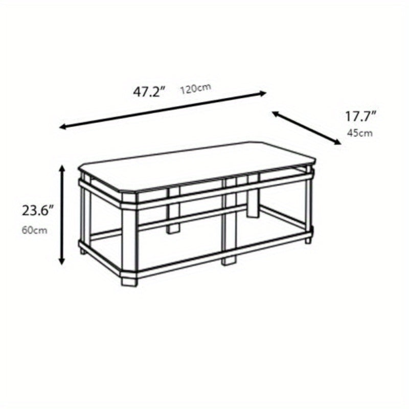 1PCS Silver Stainless Steel Coffee Table with Acrylic Frame and Transparent Glass Top Is Suitable for Living Room Lounge.