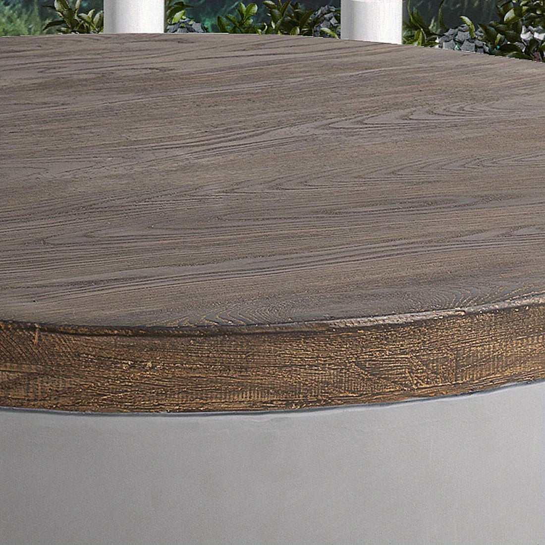 Modern Round Coffee Table with Marble Top - Waterproof, Easy Assembly, Perfect for Living Room & Outdoor Spaces