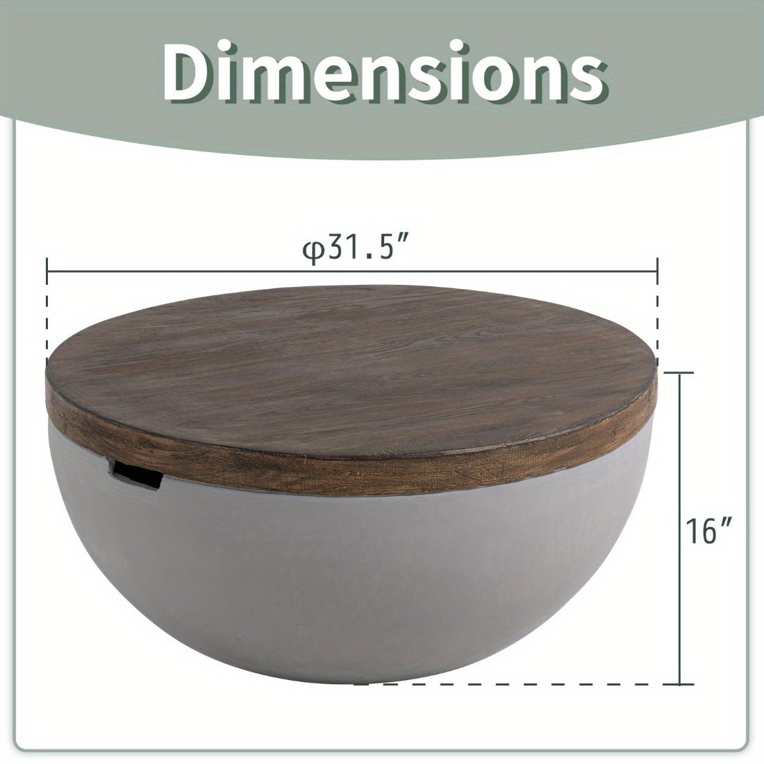 Modern Round Coffee Table with Marble Top - Waterproof, Easy Assembly, Perfect for Living Room & Outdoor Spaces