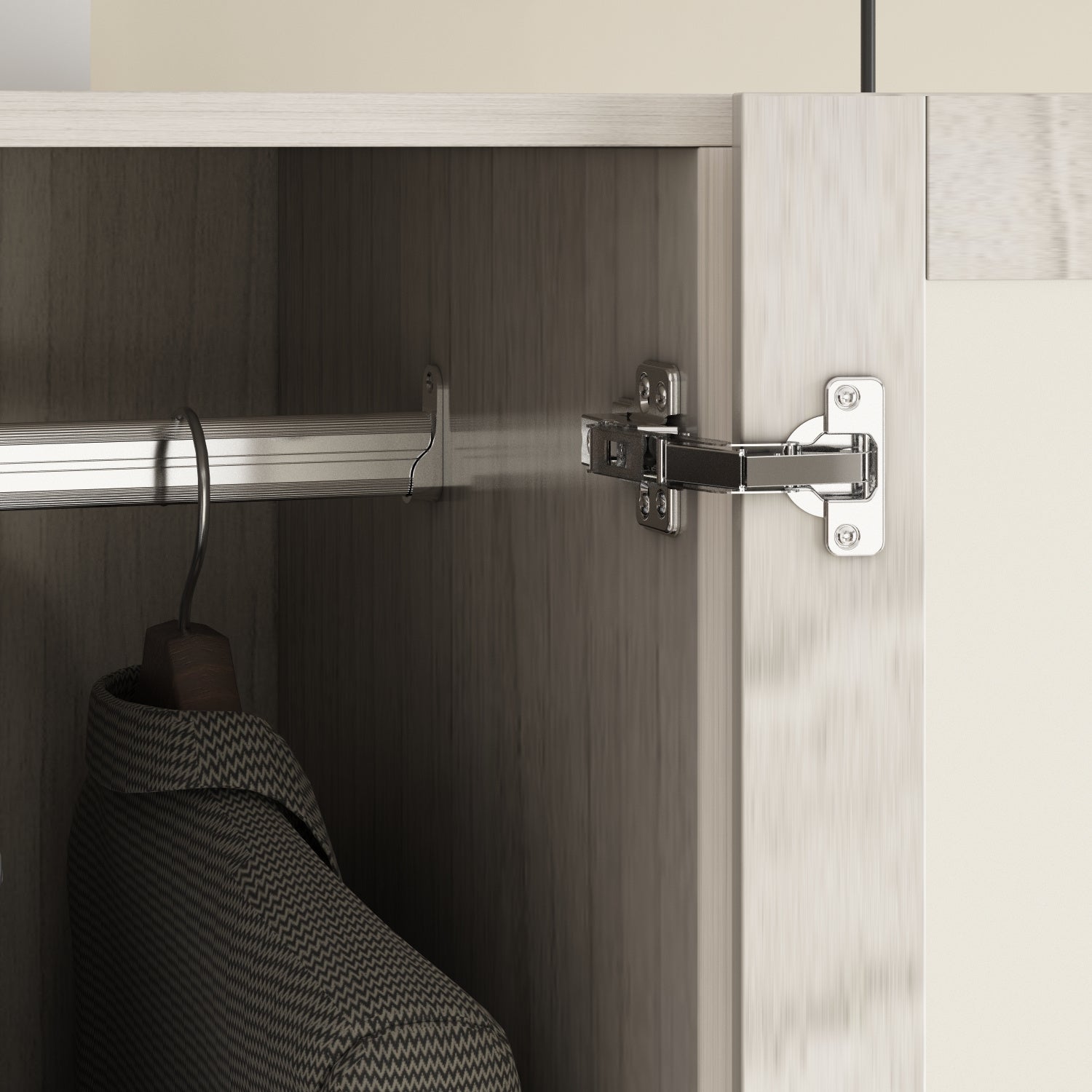1pc Modern L-Shaped Armoire Wardrobe Closet With Frosted Glass Doors Hanging Bar And Shelves Wooden Storage Cabinet