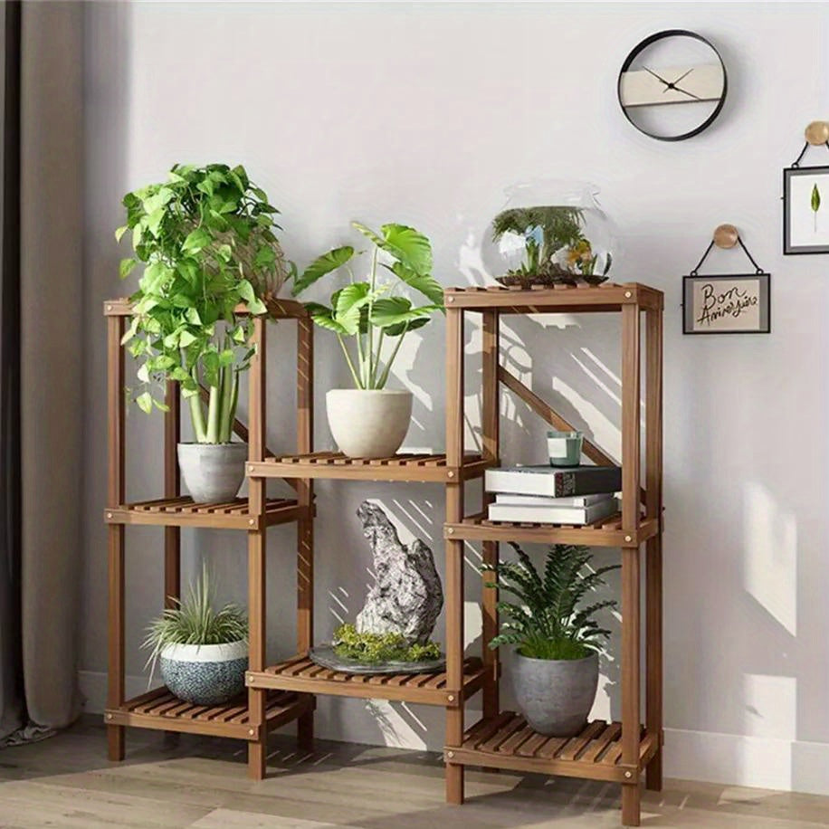 8 Tiers Garden Patio Plant Stand Flower Rack Shelf Indoor Outdoor, flower vase stand