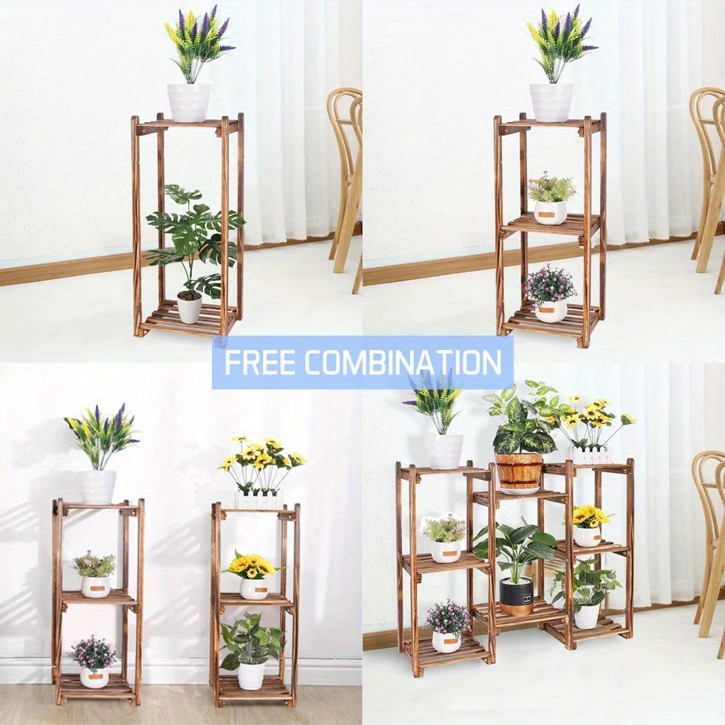 8 Tiers Garden Patio Plant Stand Flower Rack Shelf Indoor Outdoor, flower vase stand