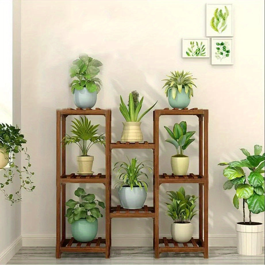 8 Tiers Garden Patio Plant Stand Flower Rack Shelf Indoor Outdoor, flower vase stand