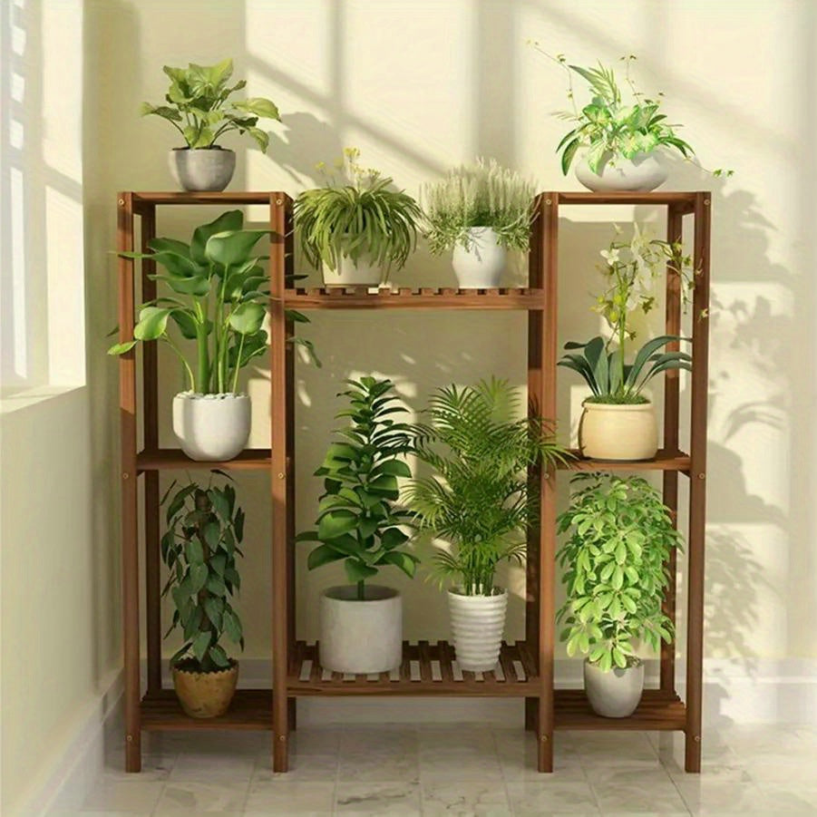 8 Tiers Garden Patio Plant Stand Flower Rack Shelf Indoor Outdoor, flower vase stand