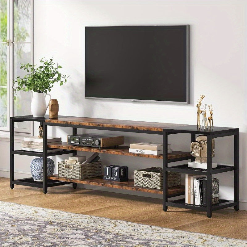 78 Inch TV Stand for TVs up to 85 Inch, with Storage Shelveswith Storage Shelves for Living Room, Entertainment Room