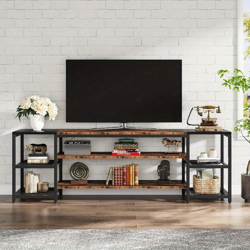 78 Inch TV Stand for TVs up to 85 Inch, with Storage Shelveswith Storage Shelves for Living Room, Entertainment Room