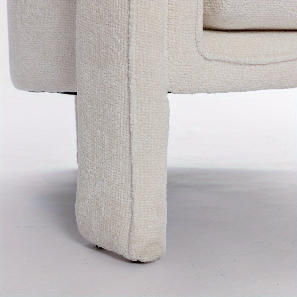 Modern Style Accent Chair Armchair for Living Room, Bedroom, Guest Room, Office, Ivory