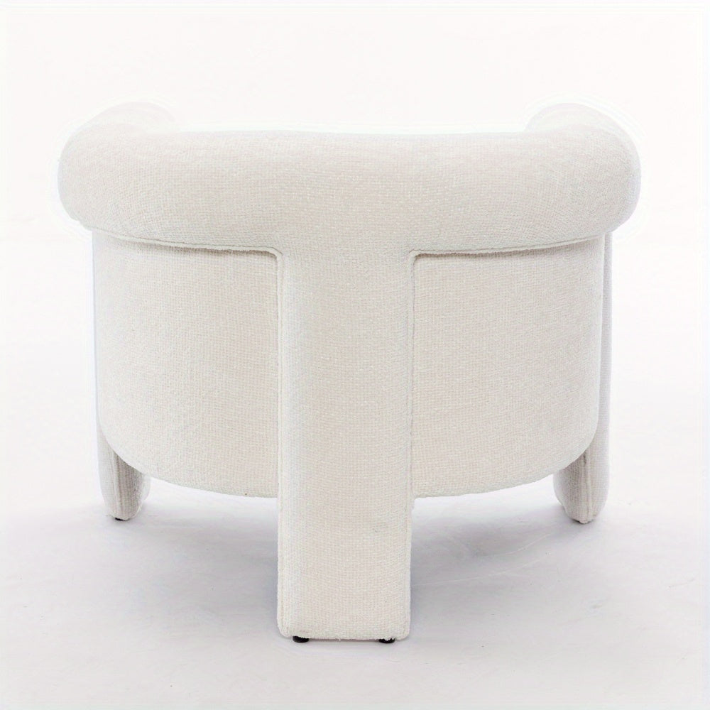 Modern Style Accent Chair Armchair for Living Room, Bedroom, Guest Room, Office, Ivory