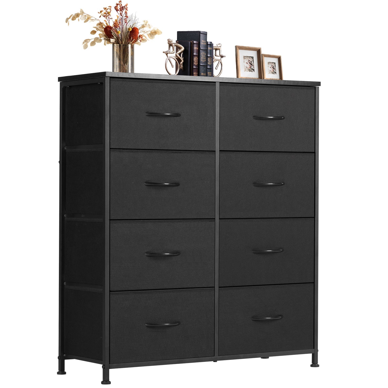Tall White Dresser With Fabric Drawers: Lightweight Bedroom Furniture Chest Organizer Units For Clothing And Closet