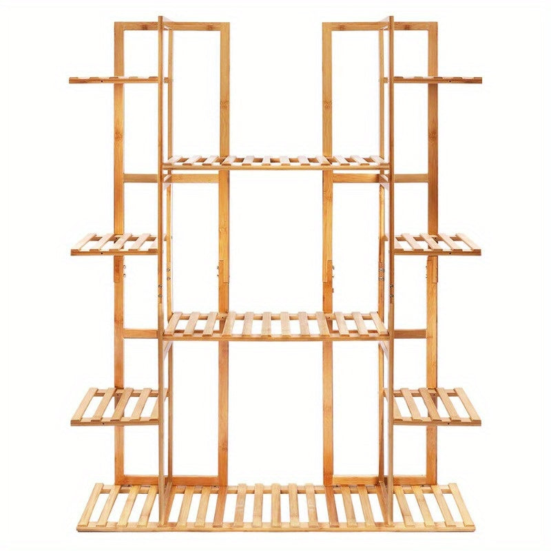 Large Flower Stand Plant Rack Shelf Bamboo Planter Storage Display Shelving Unit