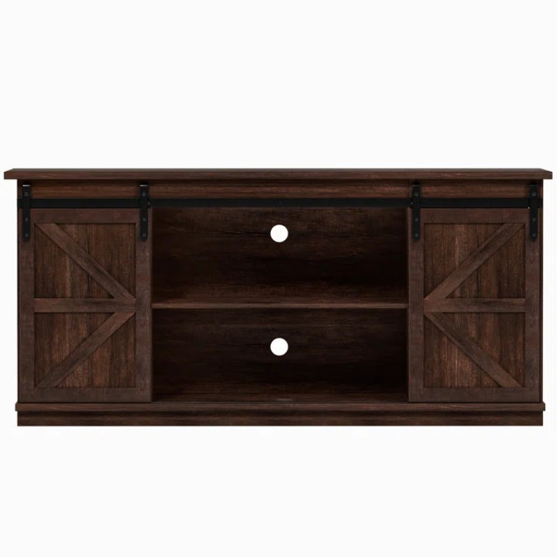 TV Stand Farmhouse Entertainment Center for 65 Inch TV Media Console Cabinet Barn Doors TV Stand with Storage
