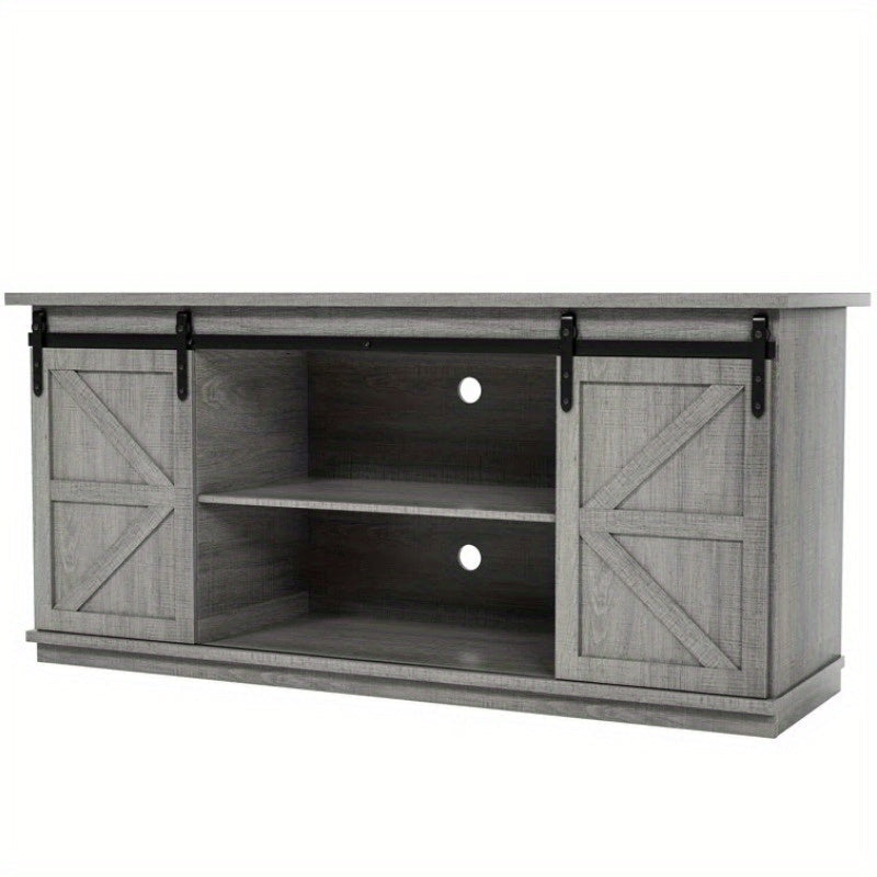 TV Stand Farmhouse Entertainment Center for 65 Inch TV Media Console Cabinet Barn Doors TV Stand with Storage