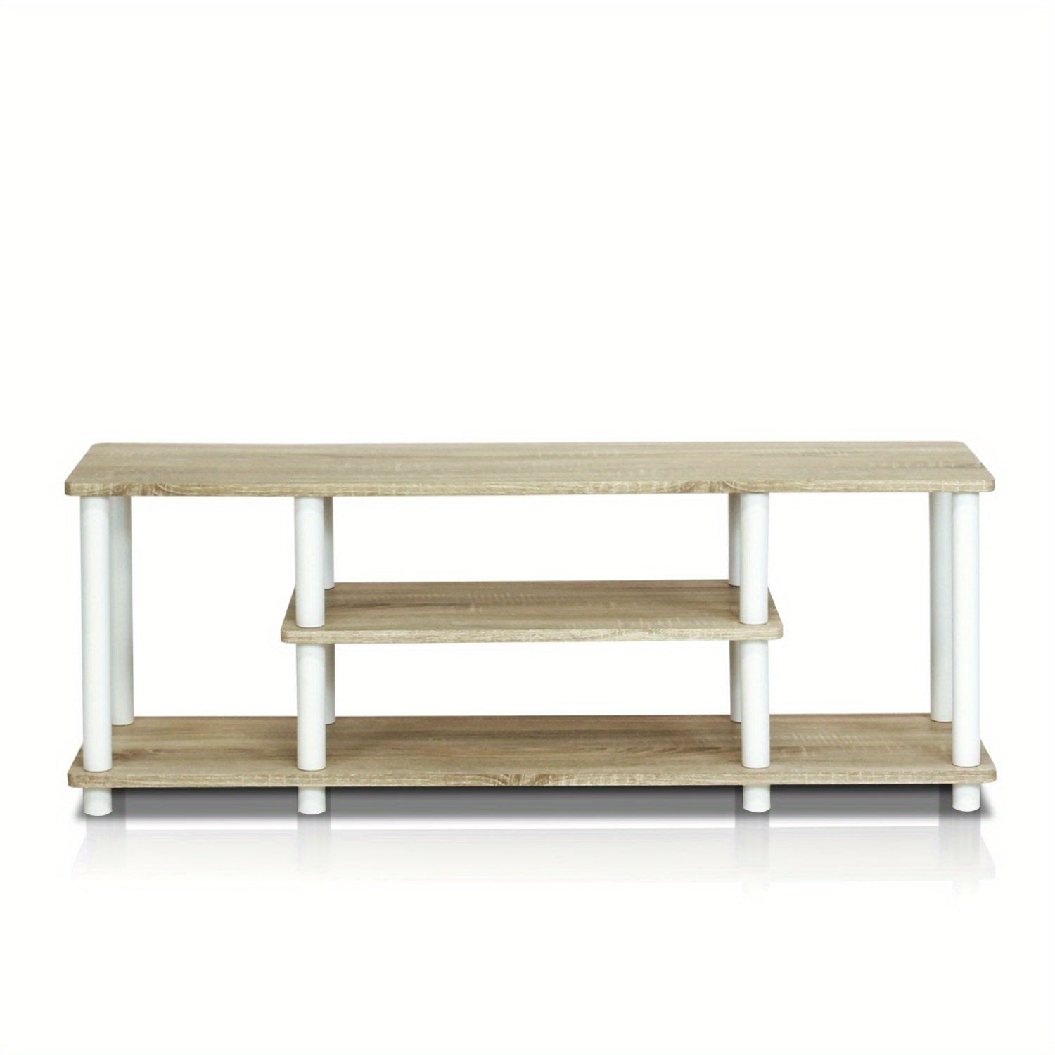 3D 3-Tier Entertainment Stand up to 127cm TV 11.7 x 43.8 x 16.2 inches Simple stylish design yet functional