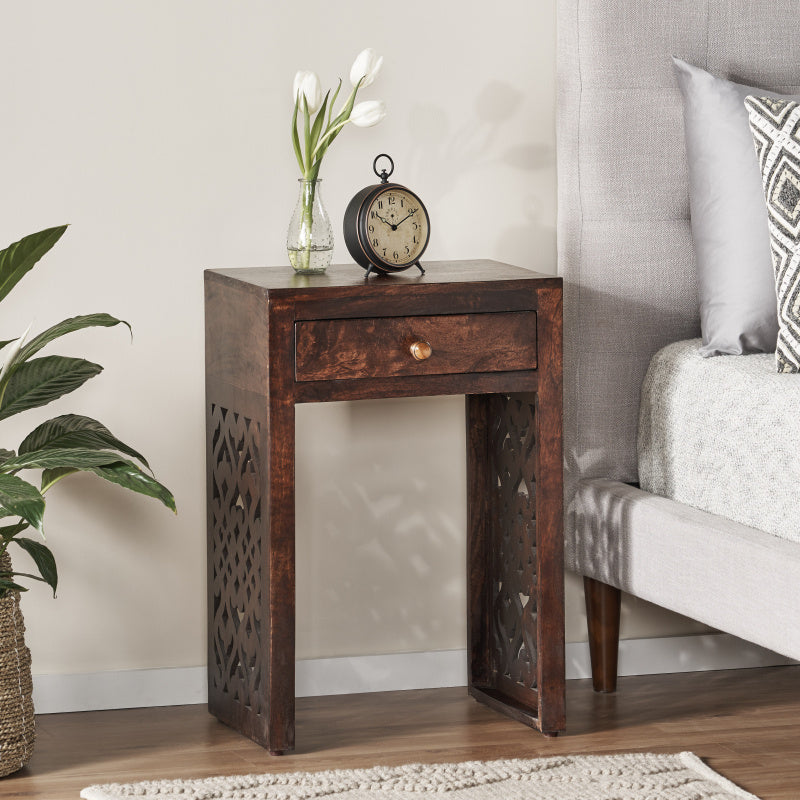 Christopher Knight Home Annabelle Mango Wood Bedside Table, Brown