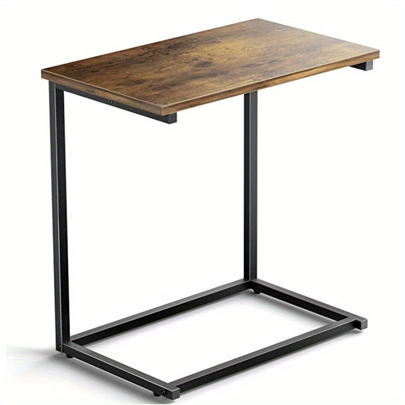 27-Inch Tall C-Shaped Side Table: Perfect For Living Room/ Bedroom/Kitchen. Versatile As A Bedside Table, Laptop Desk, Or Coffee Table. Easy To Assemble And Disassemble, Spacious Legroom, Fits Under Beds Or Sofas, I