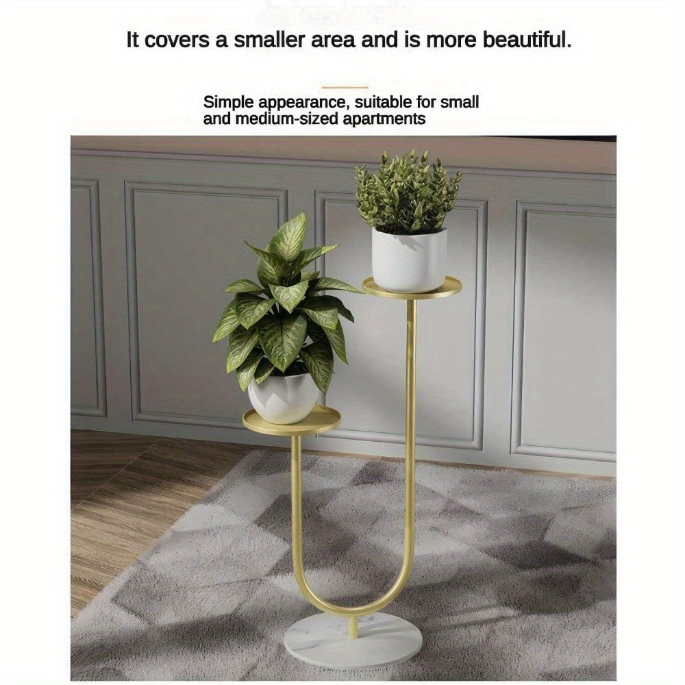 Vertical Plant Stand Metal Flower Stand for Living Room, Indoor, Balcony - Modern Garden Plant Holders, Flowerpot Holder, Uncharged, No Battery Required