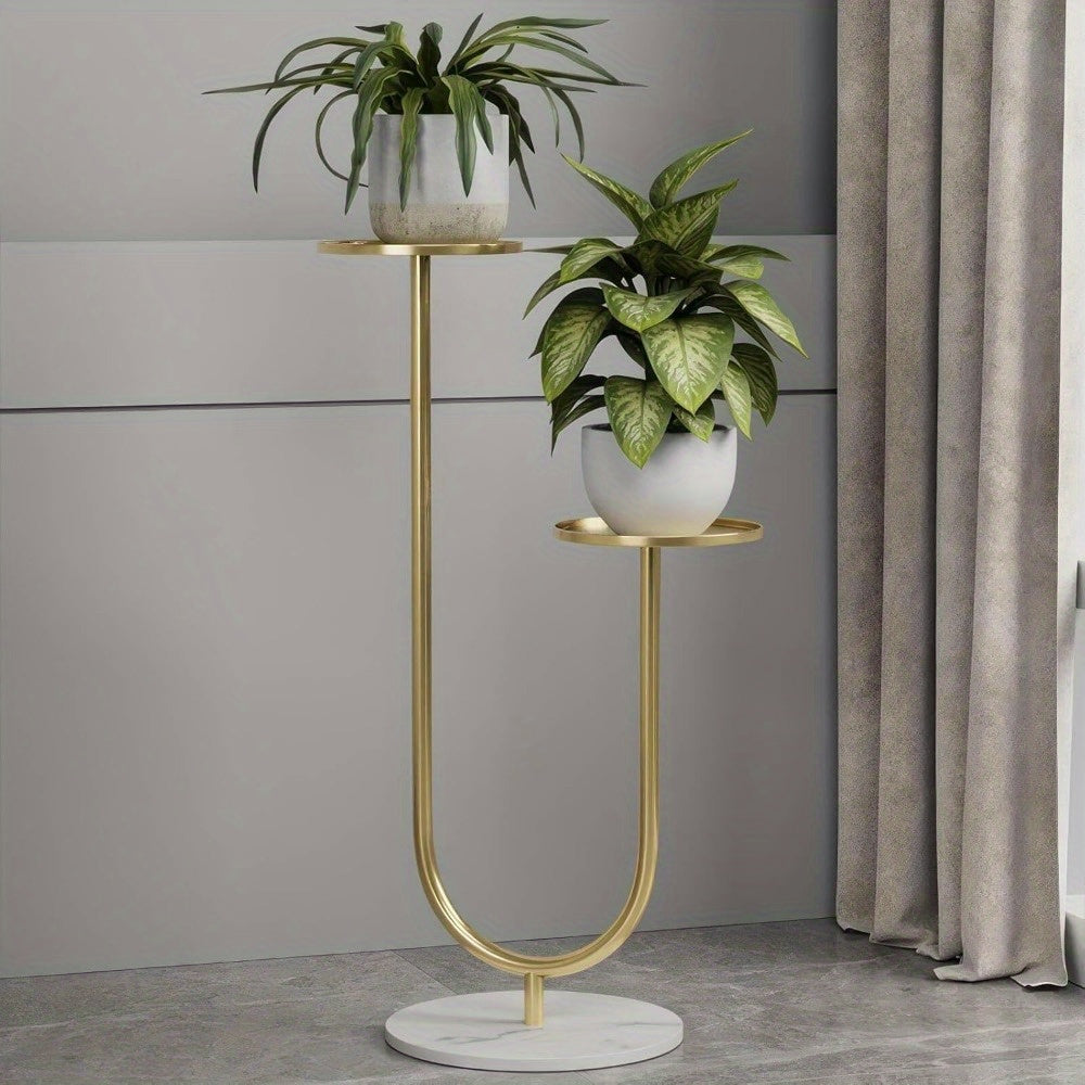 Vertical Plant Stand Metal Flower Stand for Living Room, Indoor, Balcony - Modern Garden Plant Holders, Flowerpot Holder, Uncharged, No Battery Required