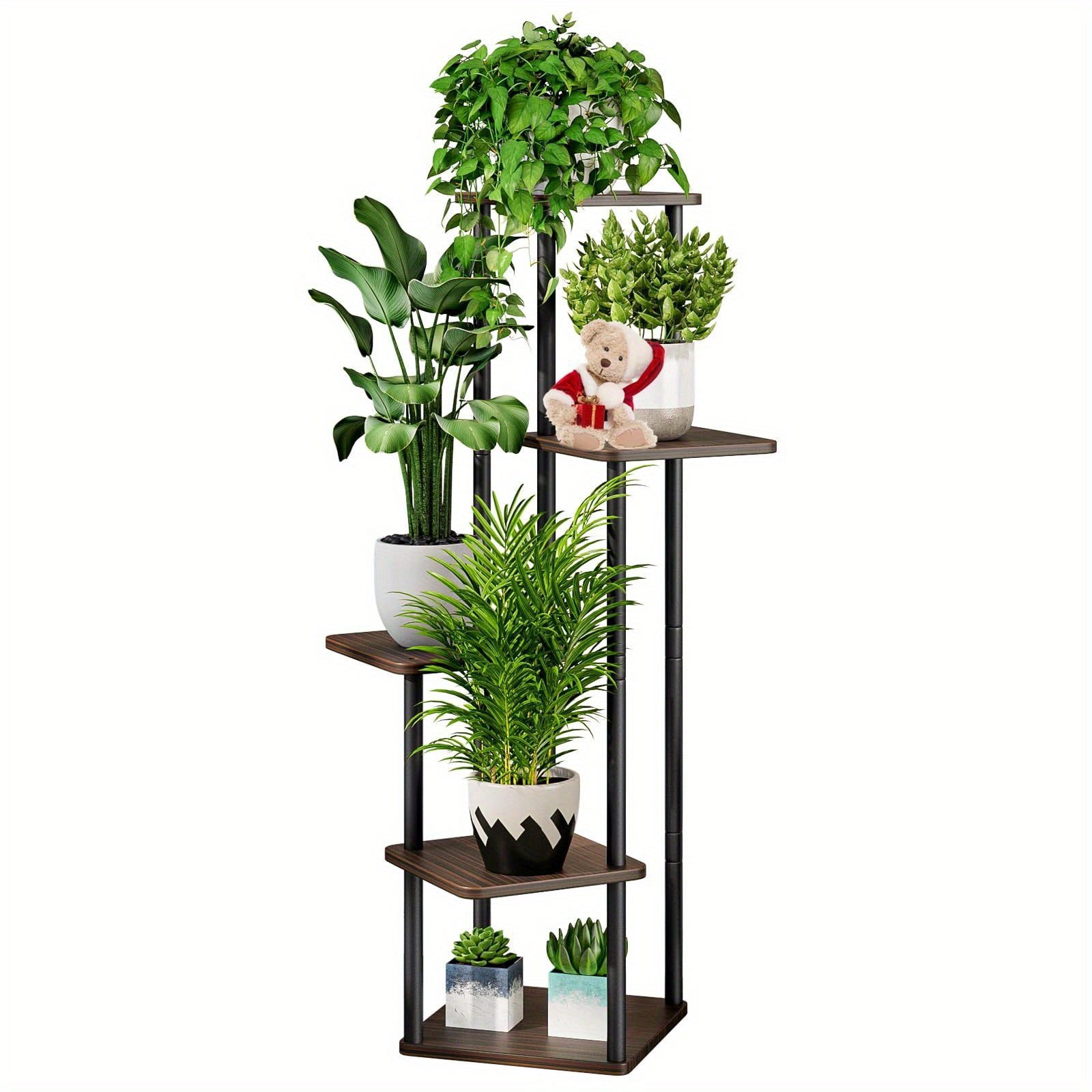 Plant Stand 5 Tier Indoor Metal Flower Shelf for Multiple Plants Corner Tall Flower Holders for Patio Garden Living Room Balcony Bedroom