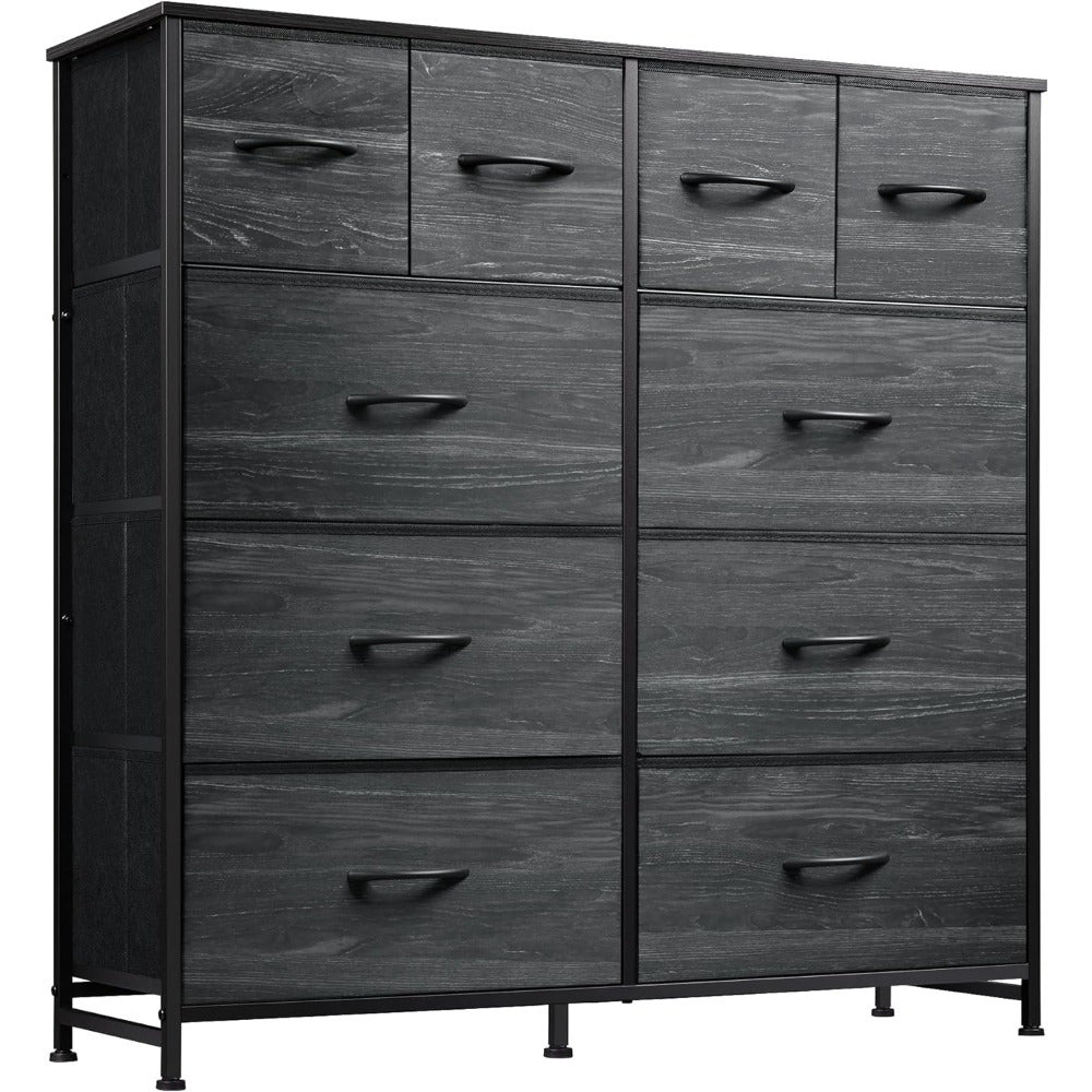 Fabric Dresser for Bedroom, Storage Drawer Unit, Dresser with 10 Deep Drawers for Office, College Dorm