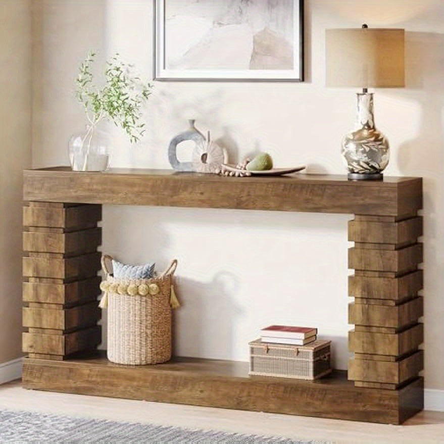 70.8-Inch Long Console Table, Wood Entryway Table with Storage, Narrow Sofa Table Couch Table for Living Room Entryway Hallway