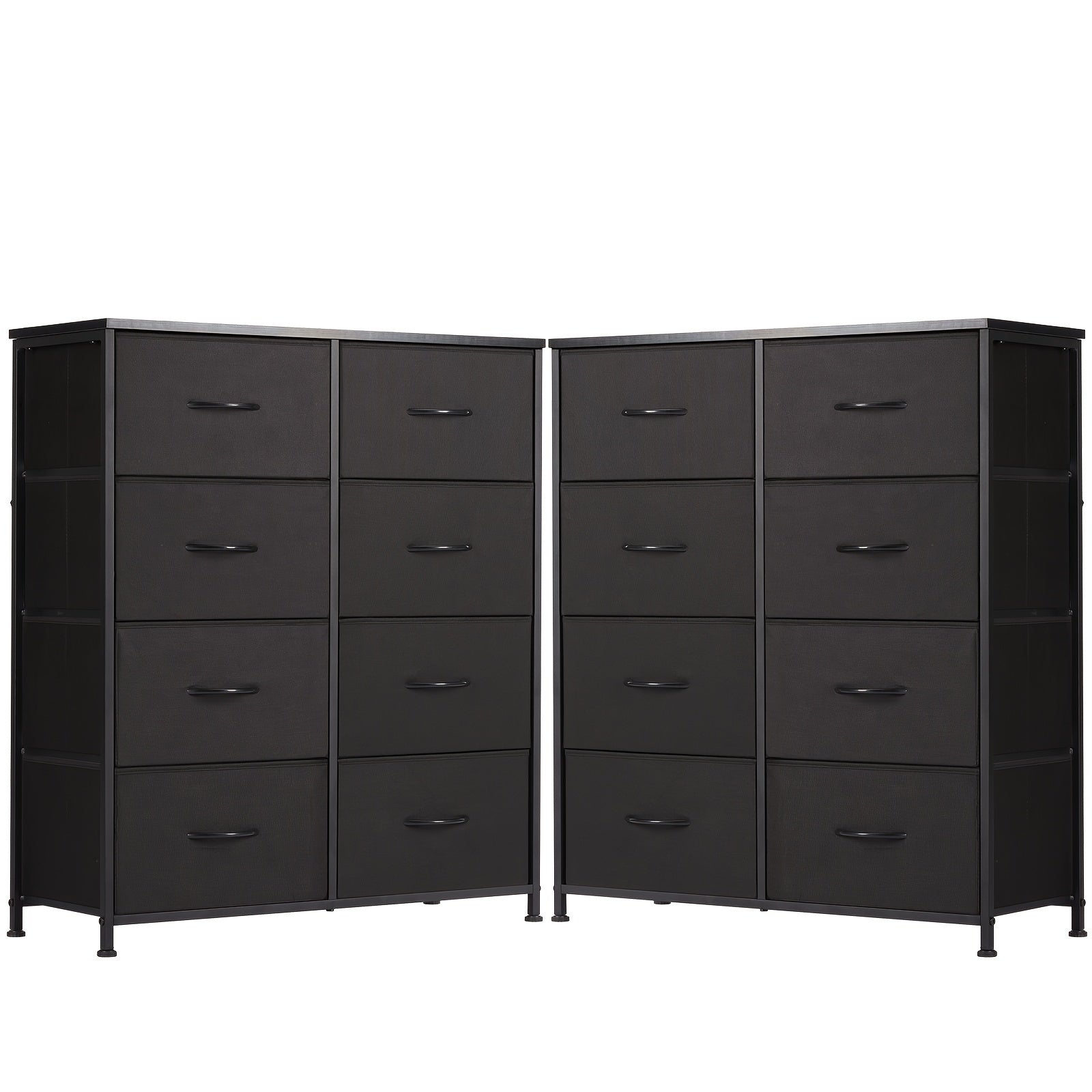 1 Or 2-piece 8-drawer Dresser With Metal Frame, High Feet, Can Be Mounted On The Floor Or Fixed To The Wall, Save Space, Quick Storage, Suitable For Indoor Use, Bedroom Storage