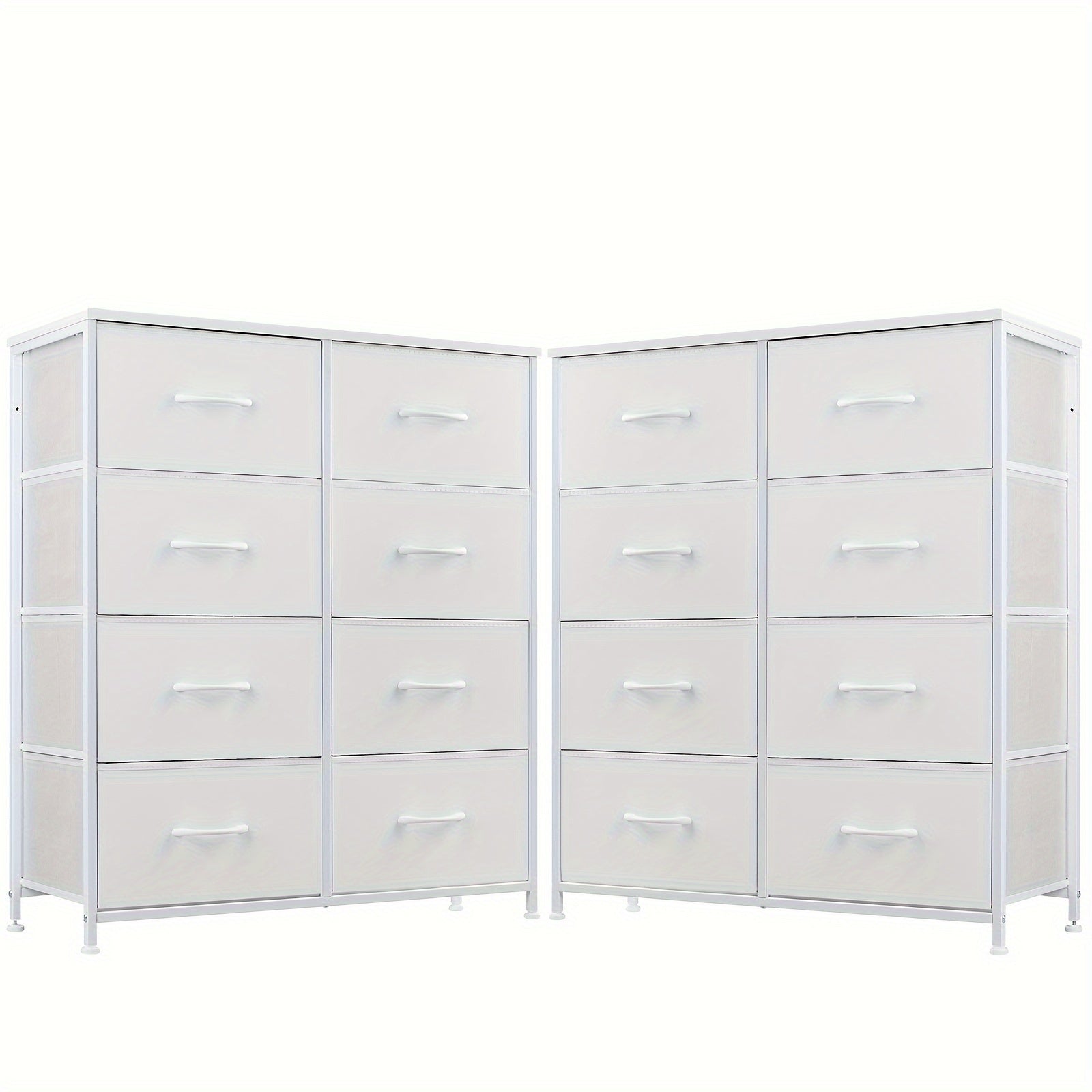 1 Or 2-piece 8-drawer Dresser With Metal Frame, High Feet, Can Be Mounted On The Floor Or Fixed To The Wall, Save Space, Quick Storage, Suitable For Indoor Use, Bedroom Storage