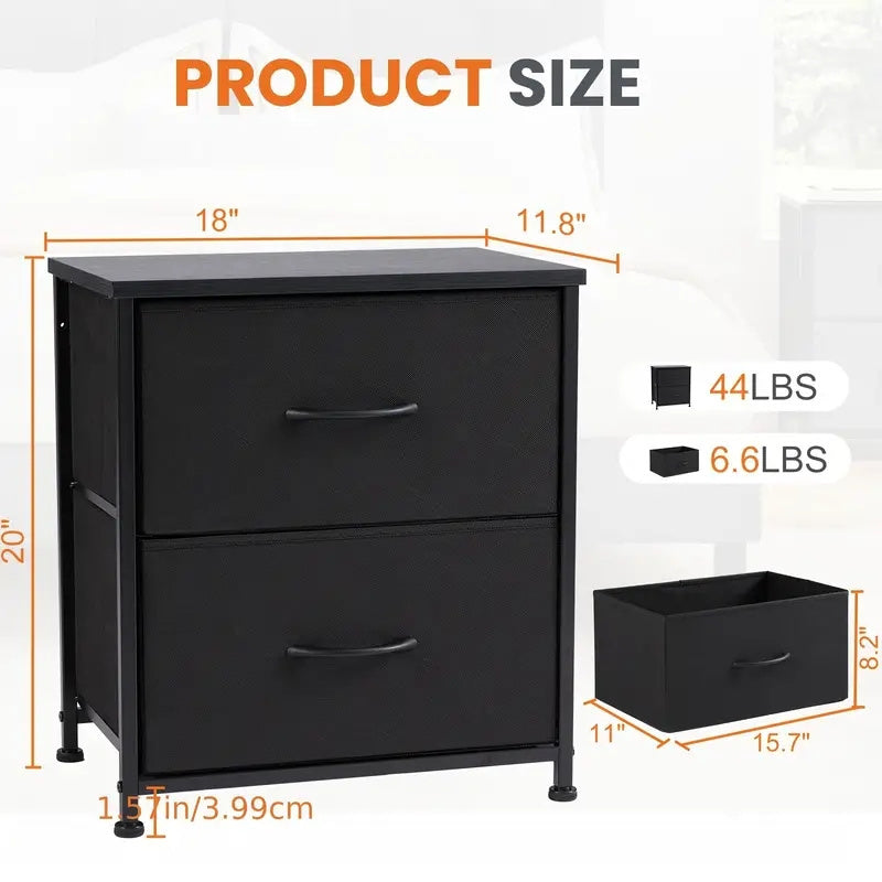 10 Drawer Storage Cabinet And 2-drawer Bedside Table, Single Item And Combination, Sturdy Wooden Top And Metal Frame, Sturdy And Durable, Suitable For Home Storage And Office Storage