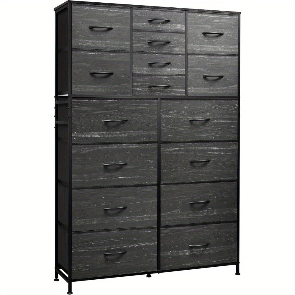 Tall Dresser for Bedroom Furniture Fabric Dressers Storage Tower with 15 Deep Drawers Chest of Drawers Organizer Unit