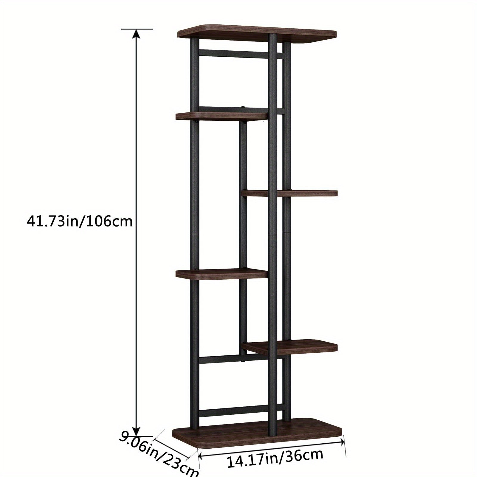 Plant Stand 5-Tier Plant Shelf for Indoor Outdoor, Waterproof Metal Tall Plant Stand for Living Room Bathroom Balcony Garden Flower Stand