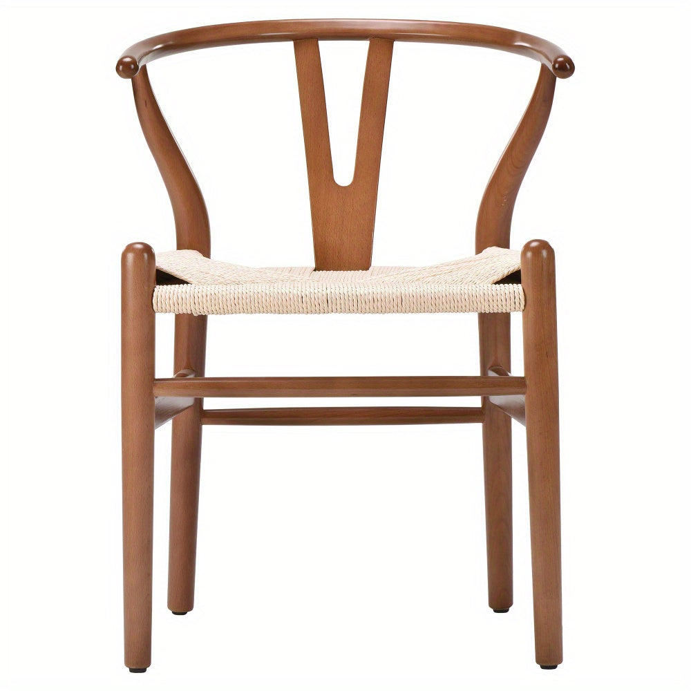 Chairs for Dining Room, Soild Wood Weave Dining Chair, Armchair, Fully Assembled, Set of 2